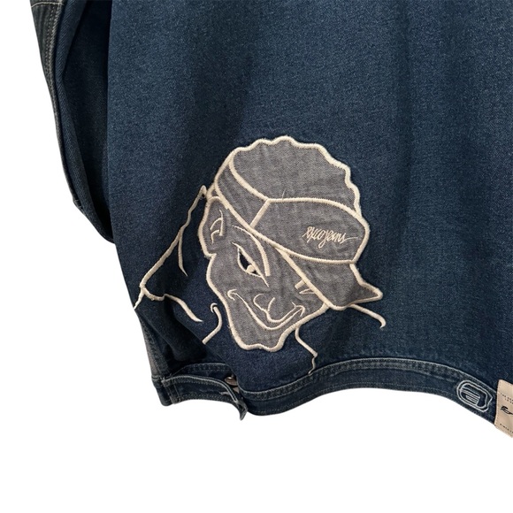 Men large Exco jeans jacket hip-hop, Y2K style - Picture 3 of 6